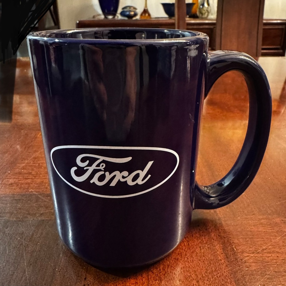 Ford Car Company Coffee Tea Mug Cup New Large Handle Navy Blue